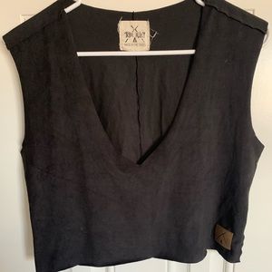 Tribe Kelley Suede Crop Top